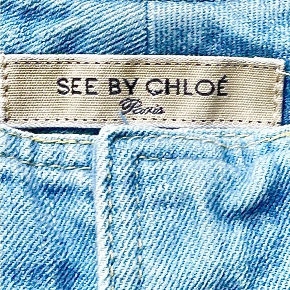 See By Chloe Light Blue Denim Women Jeans 29 - Picture 2 of 7
